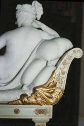 The statue of Paulina Borghese from behind